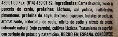 PEPPERONI PARMA - Ingredients - es