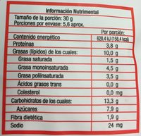 NUTTY BERRY MIX - Nutrition facts - es