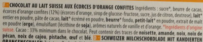 Chocolat Lait Orange - Ingredients - fr