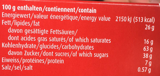 Wernli Choco Petit Beurre - Nutrition facts - fr
