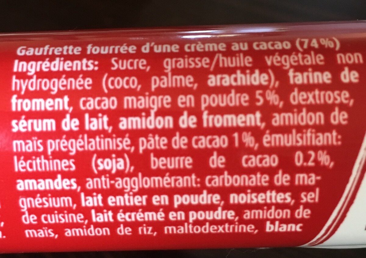 Jura Gaufrette Mini - Ingredients - fr