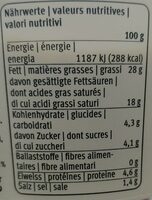 Frischkäse, Kräuter & Knoblauch - Nutrition facts - fr
