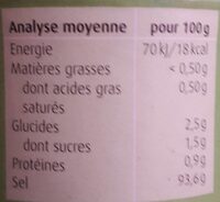 Sel aux herbes HERBAMARE 275g - Nutrition facts - fr