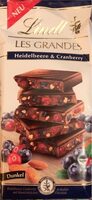 Schokolade Les Grandes Heidelbeere & Cranberry - Product - de