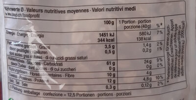 Flocons 5 céréales - Nutrition facts - fr