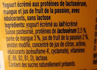 Whey Protein Yogurt Mango Passionfruit - Ingredients - fr
