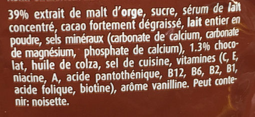 Ovomaltine Choco - Ingredients - fr