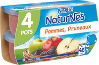NESTLE NATURNES Compotes Bébé Pommes Pruneaux -4x130g -Dès 4/6 mois - Product - fr