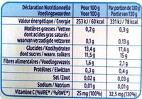 NESTLE NATURNES Compotes Bébé Pommes Pruneaux -4x130g -Dès 4/6 mois - Nutrition facts - fr
