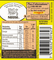 MAGGI Bouillon KUB Volaille Réduit en sel de -25% 120g - Nutrition facts - fr