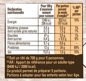 MAGGI Papillotes Rôti Thym et Fines Herbes 30g - Nutrition facts - fr