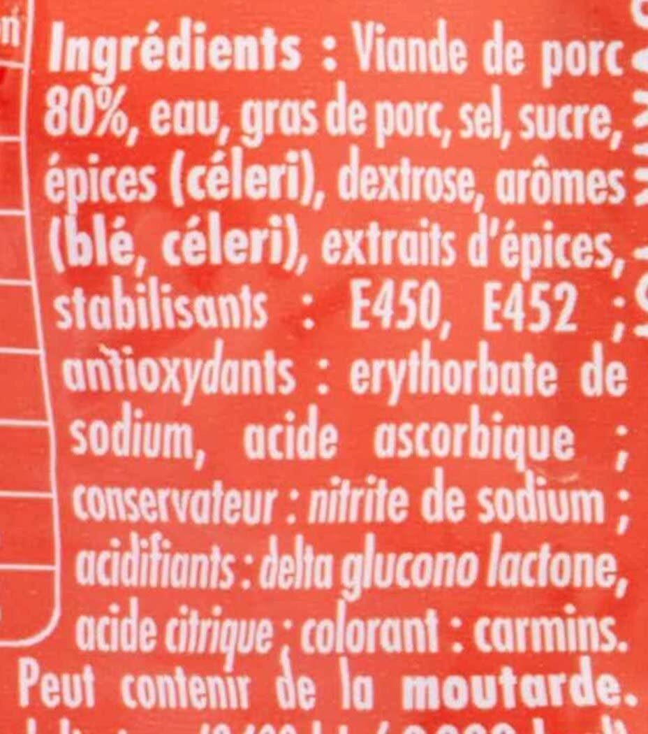 Cervelas - Ingredients - fr