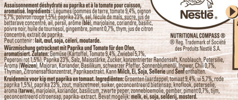 MAGGI Papillotes Poulet Paprika et Tomate - Ingredients - fr