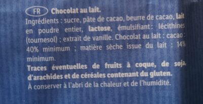 NESTLE DESSERT Chocolat au Lait - Ingredients - en