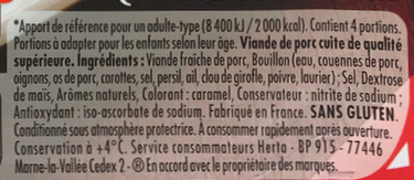 Le Bon Paris - Viande de porc cuite de qualité supérieure saveur rôti - Ingredients - fr