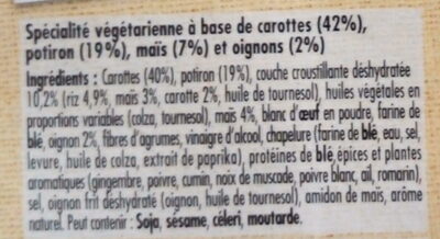 Nuggets croustillants Carottes et Potiron - Ingredients - fr