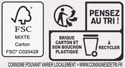 Bouillon de légumes en liquide - Recycling instructions and/or packaging information - fr