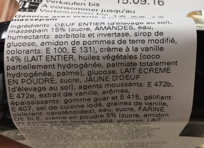 Tourte Suédoise - Ingredients - fr
