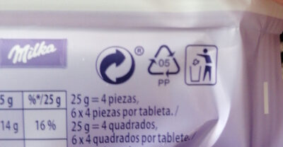 Chocolate con leche - Recycling instructions and/or packaging information - es