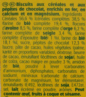 Belvita Petit Déjeuner Original Chocolat 🍫8 x 50 g - Ingredients - fr