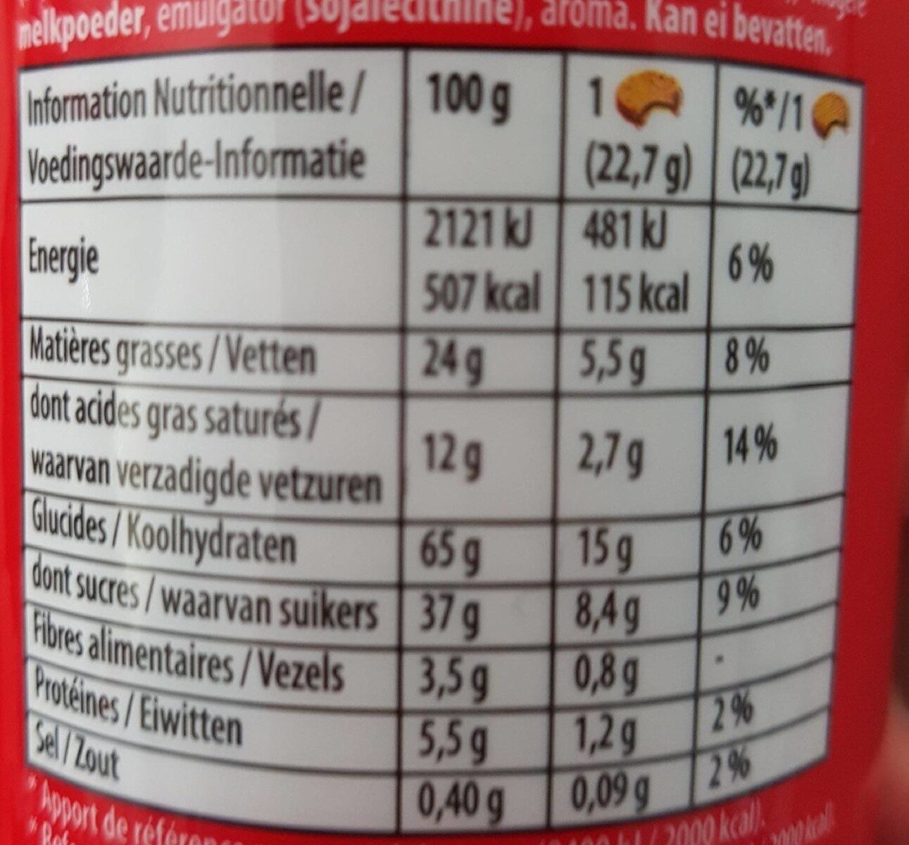 Prince Maxi Gourmand - Nutrition facts - fr