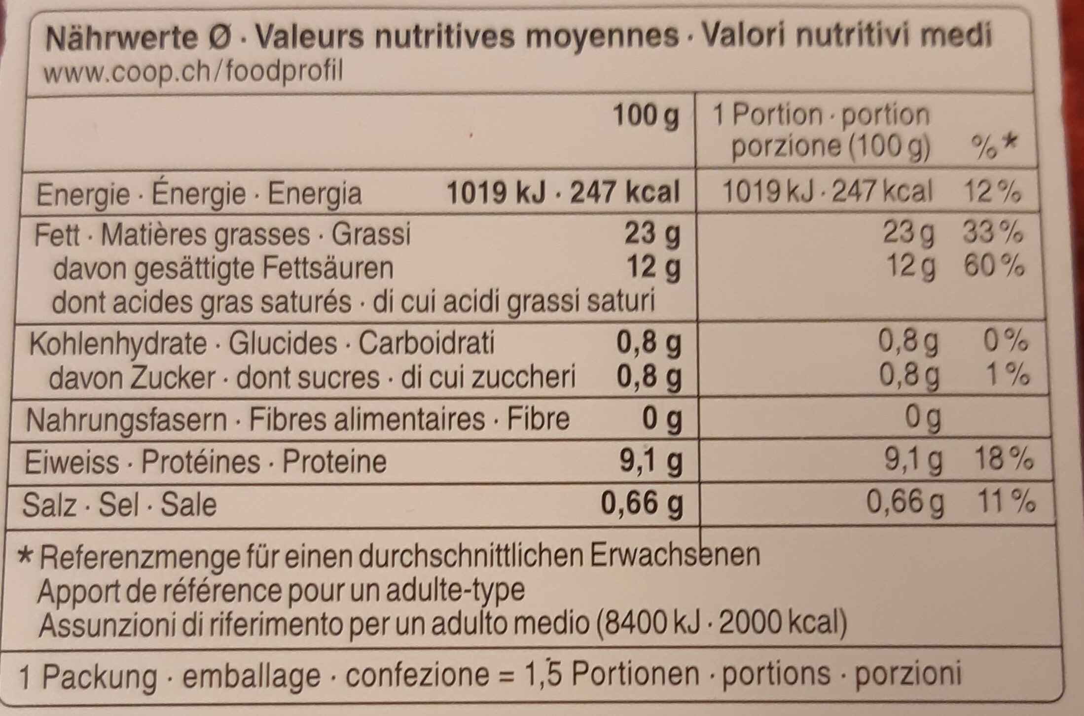 Bio Burrata - Nutrition facts - fr