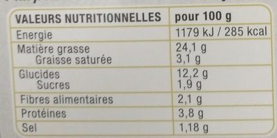 Chef Quinoa - Nutrition facts - fr