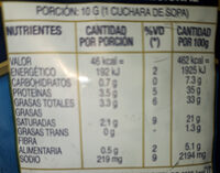 Queso Rallado - Nutrition facts - es