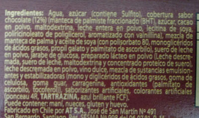 Bongelata sabor tiramisú - Ingredients - es