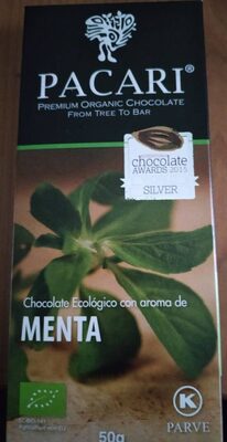 Chocolate ecólogico con aroma de menta - Product