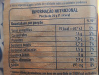 Pipoca Sabor Manteiga - Nutrition facts - pt