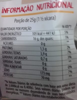 Fandangos sabor Queijo - Nutrition facts - pt