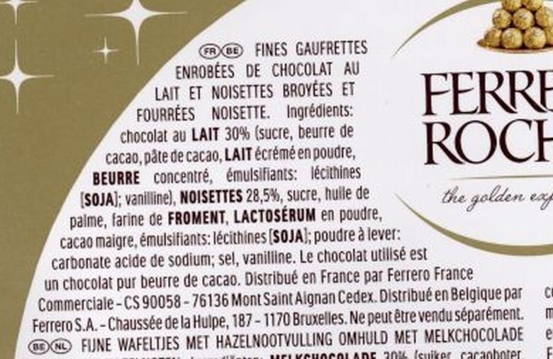 Boîte cône remplie de chocolats pralinés - Ingredients - fr