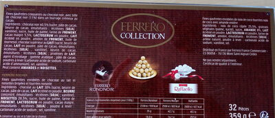 Ferrero collection assortiment de chocolats boite de 32 pieces - Ingredients - fr