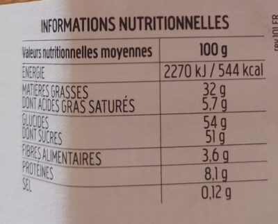 Nocciolata - Nutrition facts