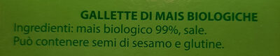 Gallette di mais biologiche - Ingredients - it