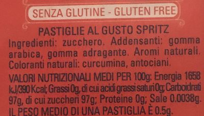 Pastilles Spritz - Ingredients - fr
