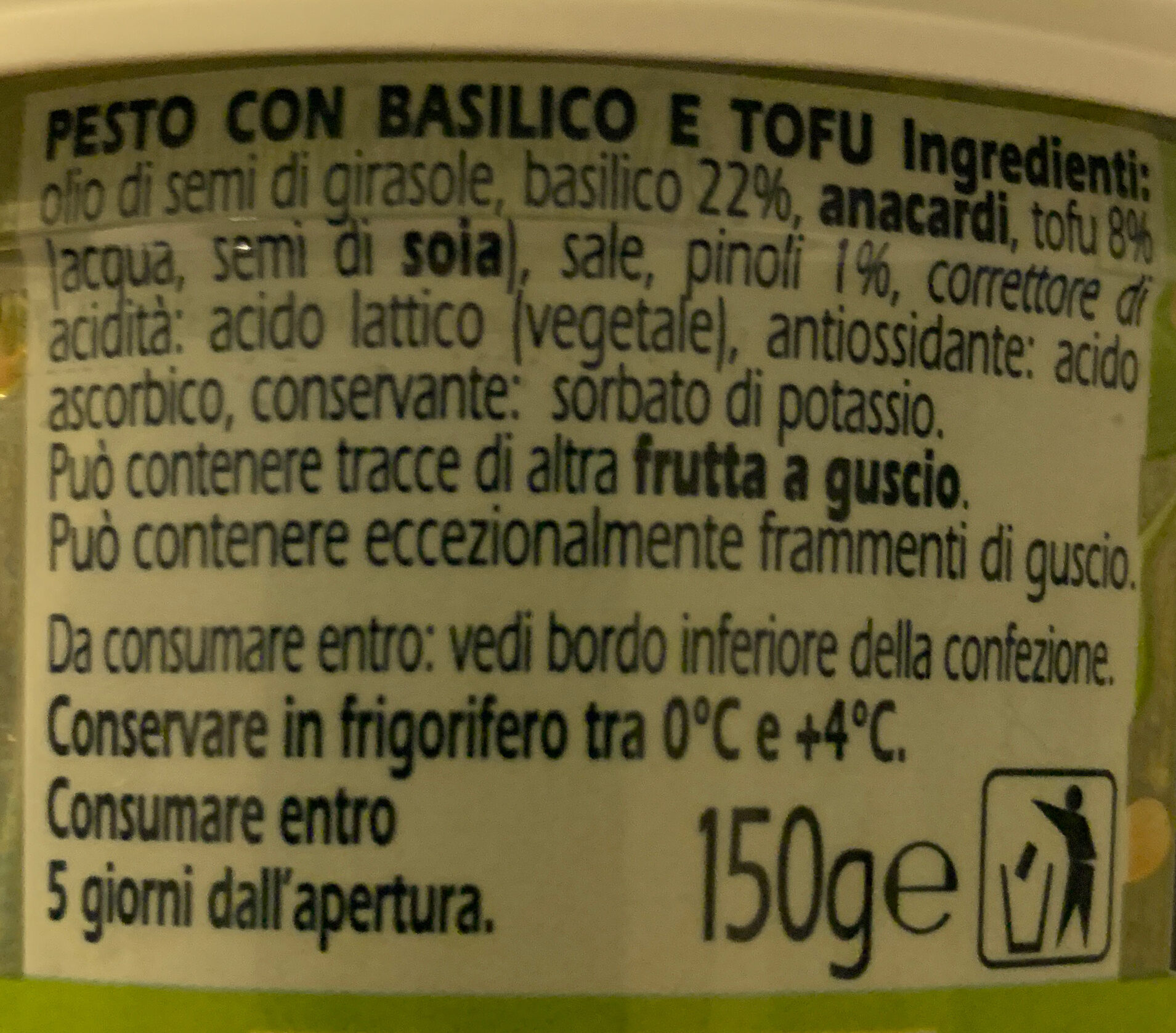Pesto vegetale - Ingredients - it