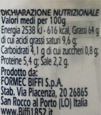 Pesto classico biologico - Nutrition facts - it
