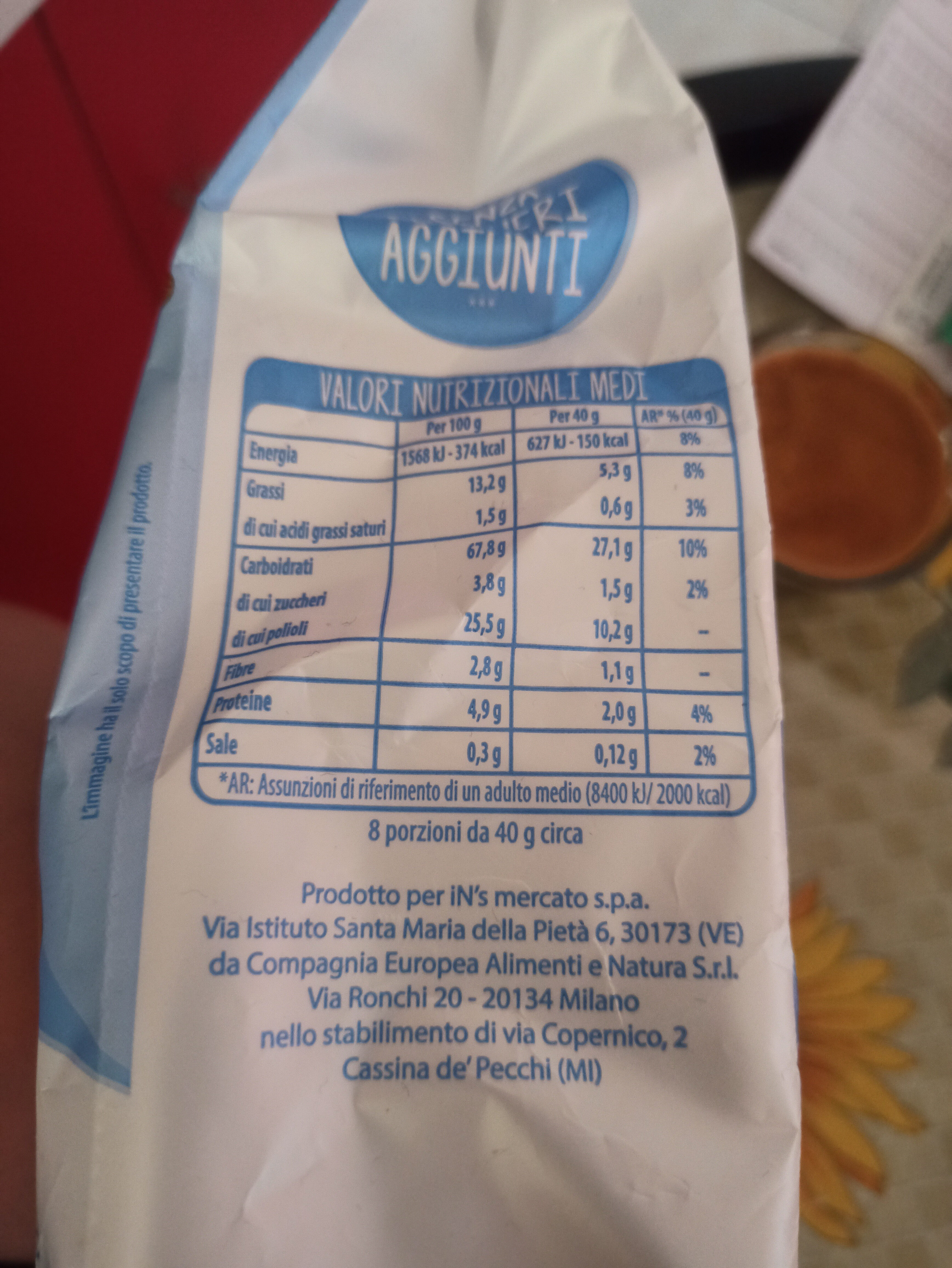 biscotti - Nutrition facts - it