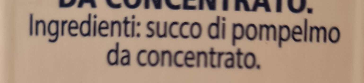 100% Succo pompelmo - Ingredients - it
