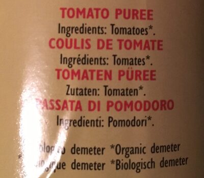 Passata di Pomodoro - Ingredients