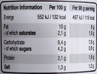 Truffle & Tomato - Nutrition facts - en