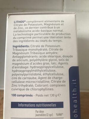 Lithos - Ingredients - fr