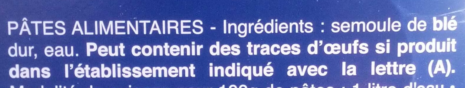 Coquillettes - Ingredients - fr