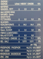 Barilla pates integrale coquillettes au ble complet 500g - Nutrition facts - fr