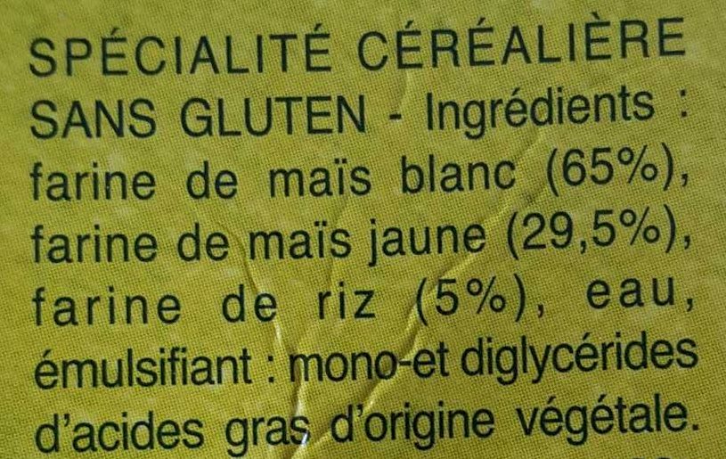 Coquillettes sans gluten - Ingredients - fr
