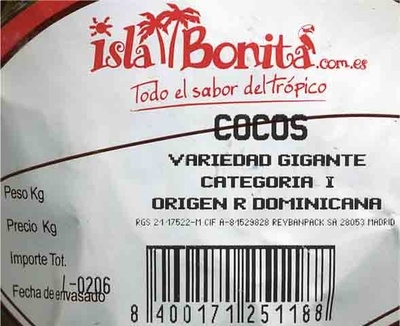 Coco - Ingredients - es