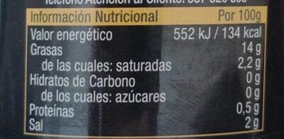 Aceitunas negras deshuesadas "Carbonell" Variedad Cacereña - Nutrition facts - es