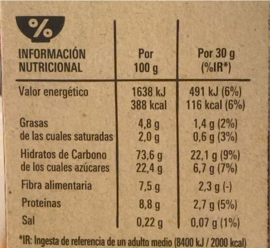 Chocapic - Nutrition facts - es